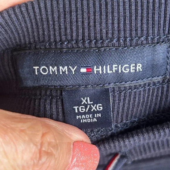 Tommy Hilfiger Men's Blue Spellout Drawstring Sweatpants Loungewear - Picture 2 of 6